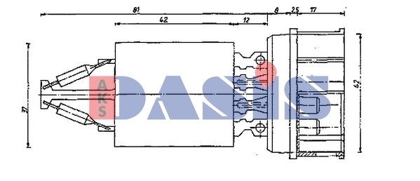 AKS DASIS 700182N Blower motor resistor A 001 821 69 60