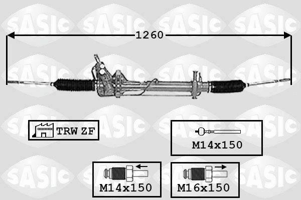 Volvo 960 Steering rack SASIC 7006148 cheap