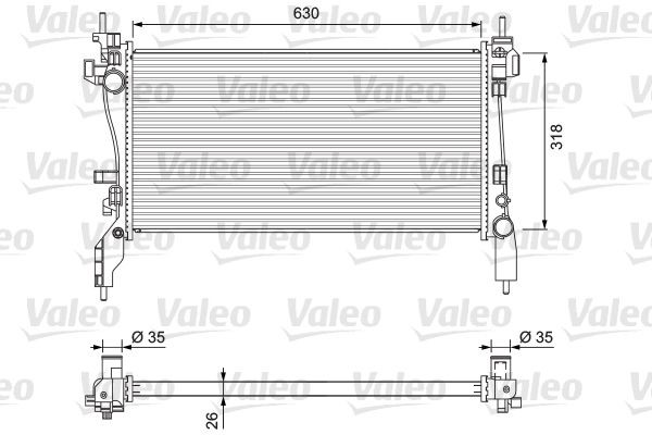 VALEO 701718 Engine radiator 1330 Y1