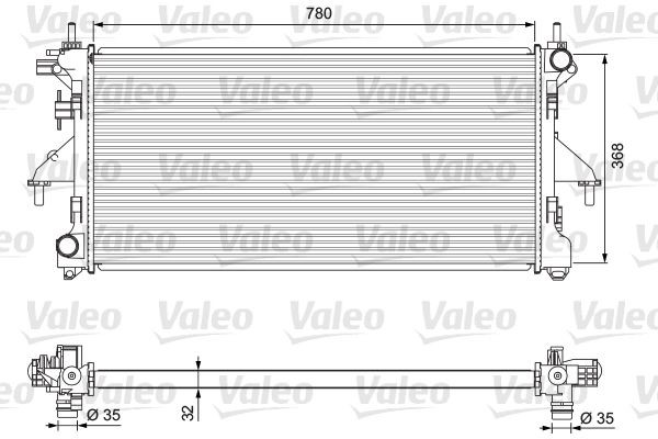 VALEO 701727 Engine radiator 1330 Q3