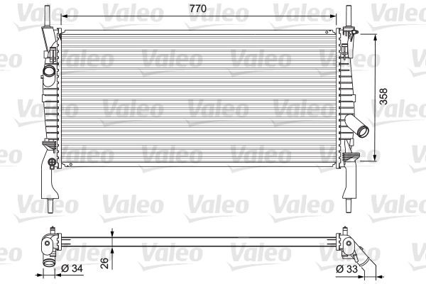 VALEO 701731 Ford TRANSIT 2006 Engine radiator