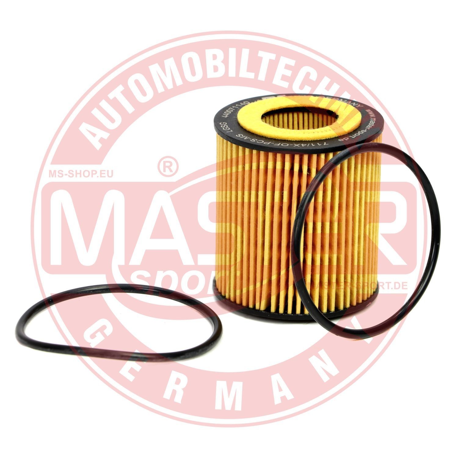 MASTER-SPORT 711/4X-OF-PCS-MS Oil filter with gaskets/seals, Filter Insert
