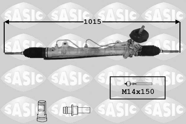 Steering gear SASIC Hydraulic, with axle joint, without ball joints - 7174037