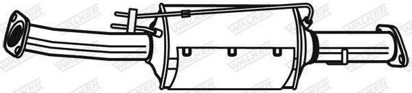 73215 Diesel particulate filter 73215 WALKER with mounting parts