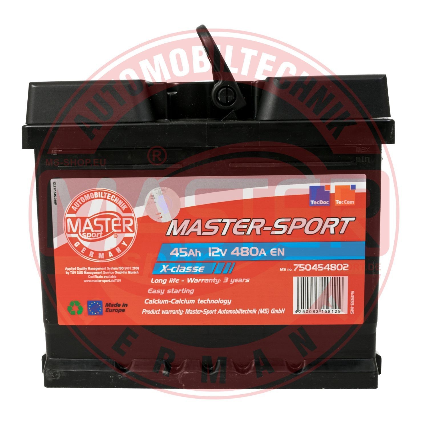 OEM-quality MASTER-SPORT 750454802 Auto battery