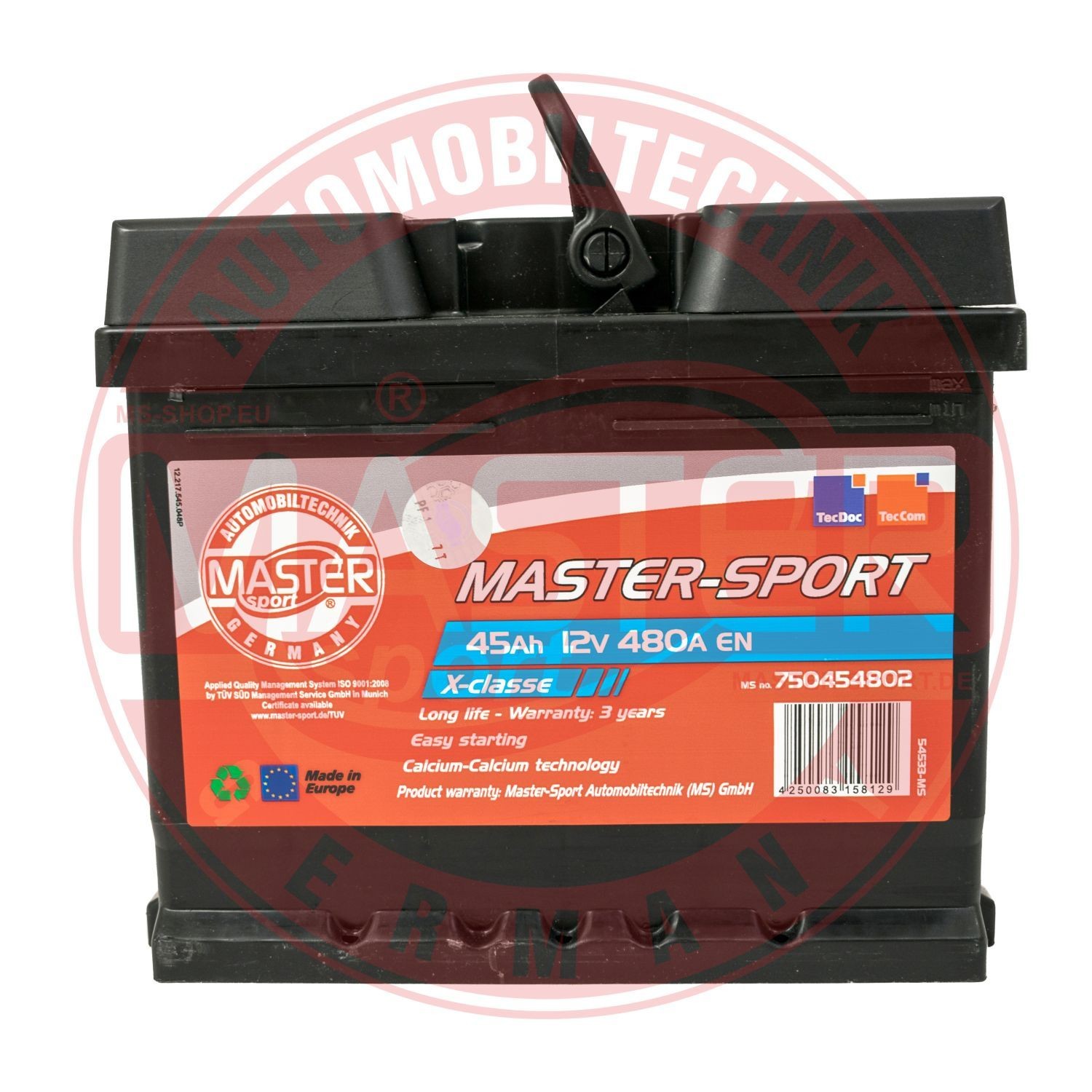 MASTER-SPORT 780757502 Batterie 12V 75Ah 750A B13 LB3
