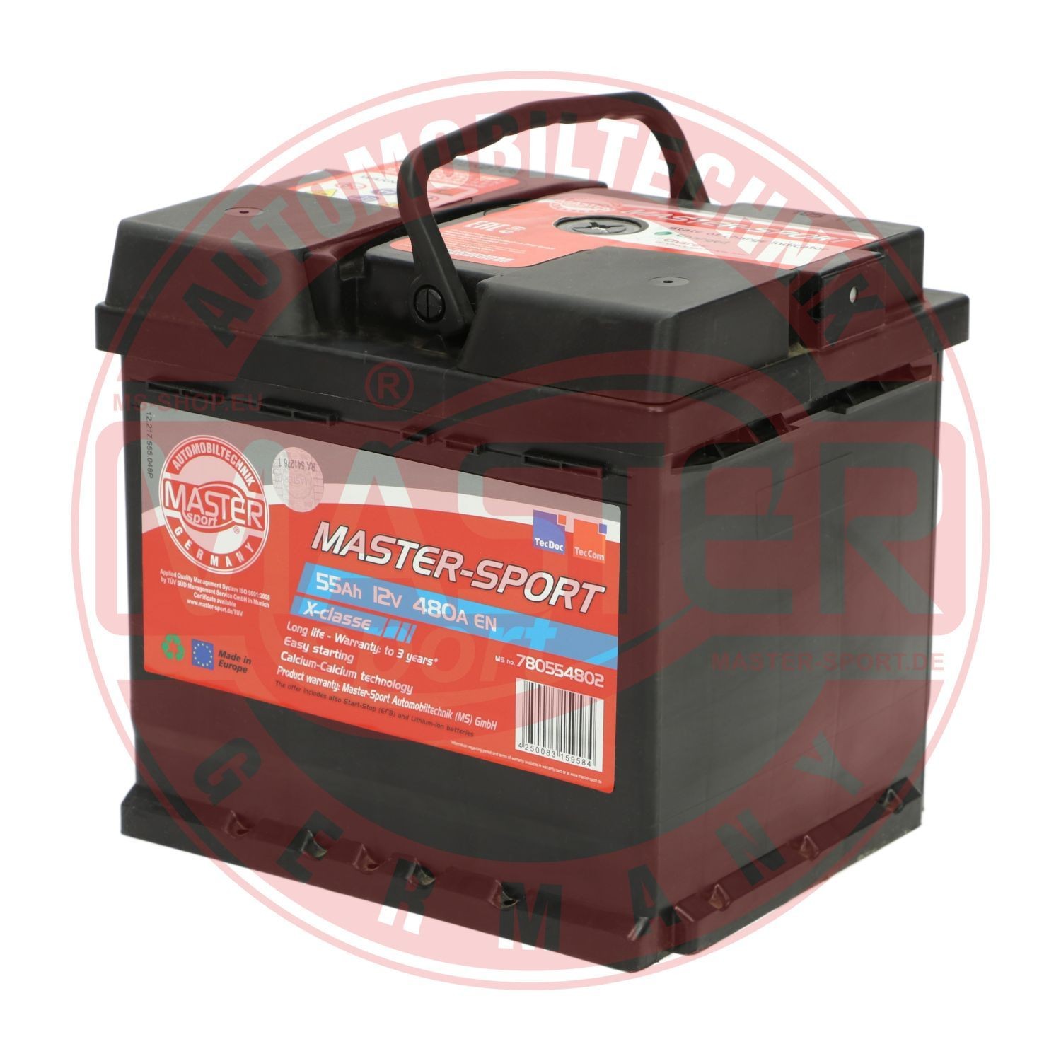 780554802 MASTER-SPORT Car battery SUZUKI 12V 55Ah 480A B13 L1 Lead-acid battery