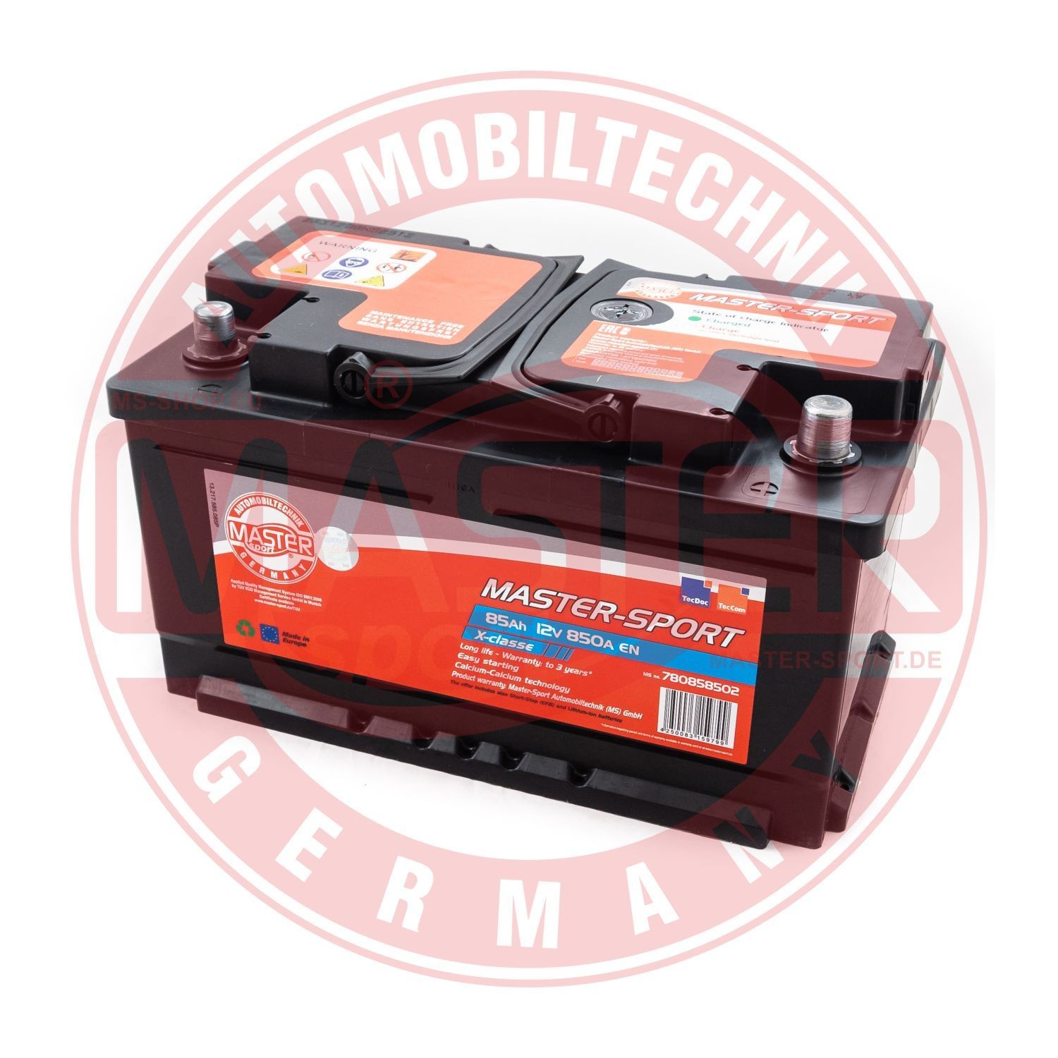 MASTER-SPORT 780858502 Batterie 12V 85Ah 850A B13 LB4 Bleiakkumulator