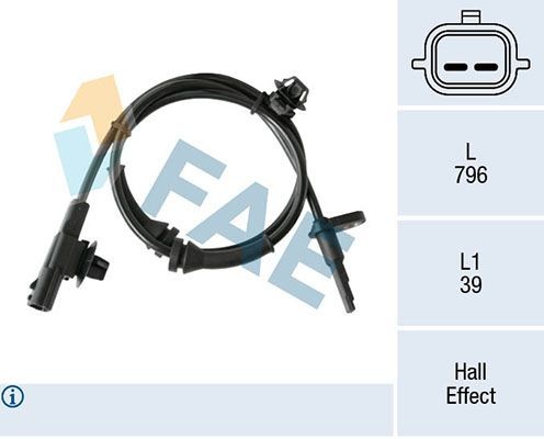 FAE 78312 Nissan MICRA 2020 Anti lock brake sensor