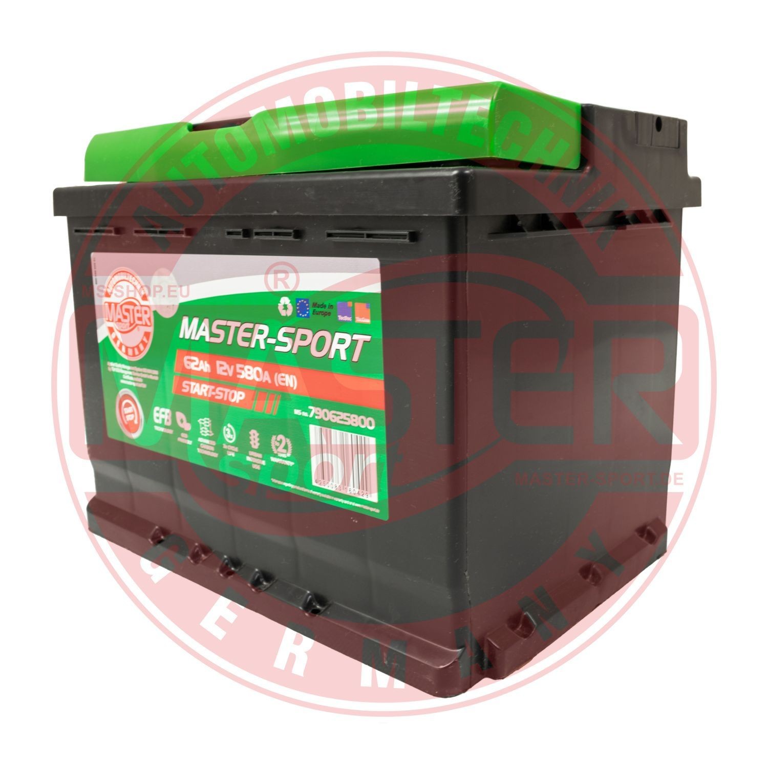 MASTER-SPORT 790625800 Batterie 12V 62Ah 580A B13 L2 EFB-Batterie