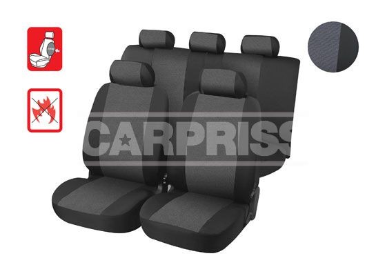 CARPRISS Belfort black/grey, Polyester, Front and Rear Number of Parts: 11-part Seat cover 79323401 buy