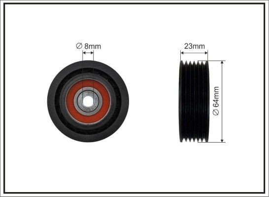CAFFARO Ø: 64mm Deflection / Guide Pulley, v-ribbed belt 80-29 buy