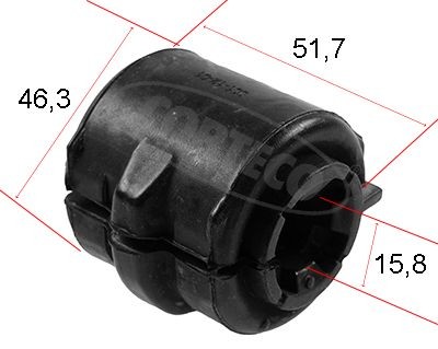 CORTECO Front Axle, 15,8 mm x 46,3 mm Ø: 46,3mm, Inner Diameter: 15,8mm Stabiliser mounting 80005085 buy