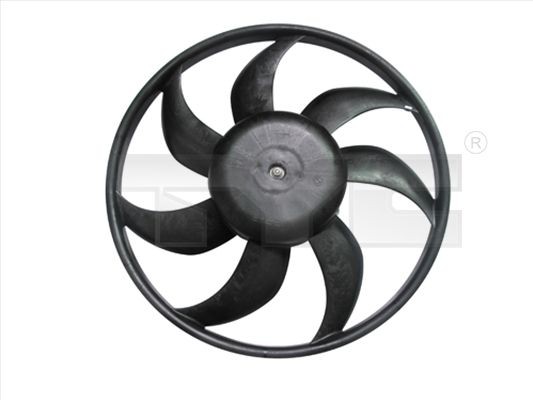 Cooling fan TYC for vehicles with air conditioning, Ø: 390 mm, 240W, without radiator fan shroud - 809-0021