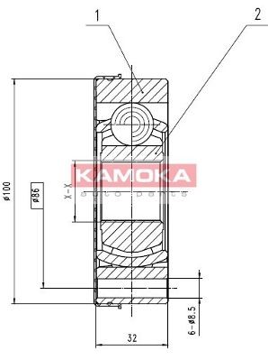 KAMOKA 8094 Joint kit, drive shaft 251.598.101
