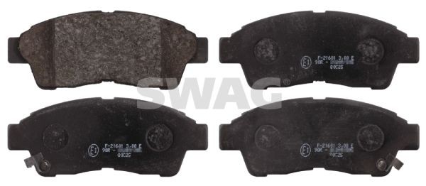 21601 SWAG Front Axle, with acoustic wear warning Width: 53mm, Thickness 1: 17,5mm Brake pads 81 91 6616 buy
