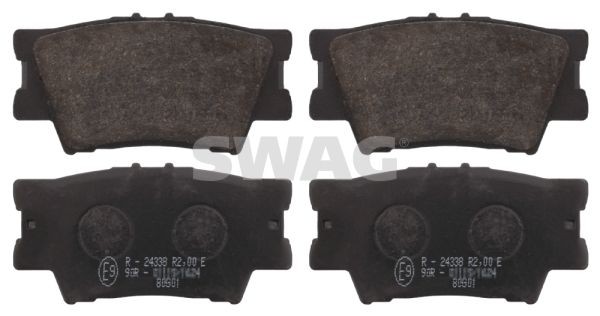 24338 SWAG Rear Axle, excl. wear warning contact Width: 49,2mm, Thickness 1: 15,5mm Brake pads 81 91 6651 buy