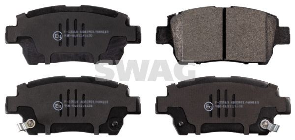 81 91 6725 SWAG Brake pad set TOYOTA Front Axle, with acoustic wear warning