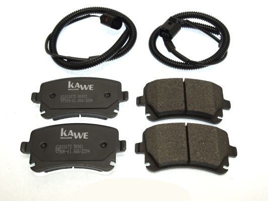 KAWE 810072 Brake pad set Rear Axle, incl. wear warning contact