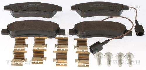 TRISCAN 8110 10608 Brake pad set incl. wear warning contact, with accessories