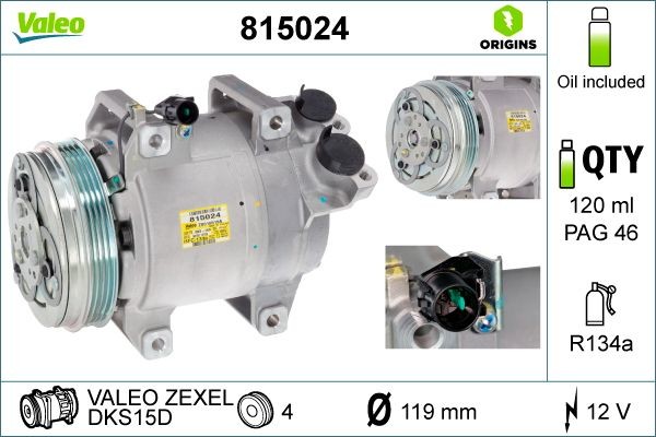 VALEO 815024 Air conditioning compressor MITSUBISHI experience and price