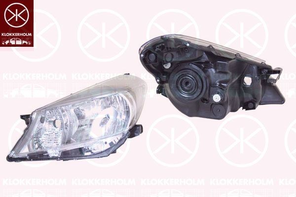 KLOKKERHOLM 81640134 Headlight Right, H4, without motor for headlamp levelling
