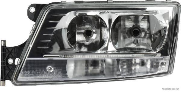 Front headlights HERTH+BUSS ELPARTS Left, H7/H7, PY21W, H21W, with position light (LED), with motor for headlamp levelling - 81658306