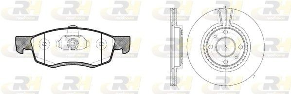 RSX817201 ROADHOUSE Dual Kit Front Axle, Vented Ø: 259mm, Brake Disc Thickness: 20,6mm Brake discs and pads 8172.01 buy