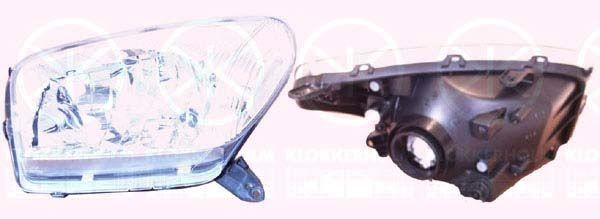 KLOKKERHOLM 81790122 Headlight Right, H4, without motor for headlamp levelling