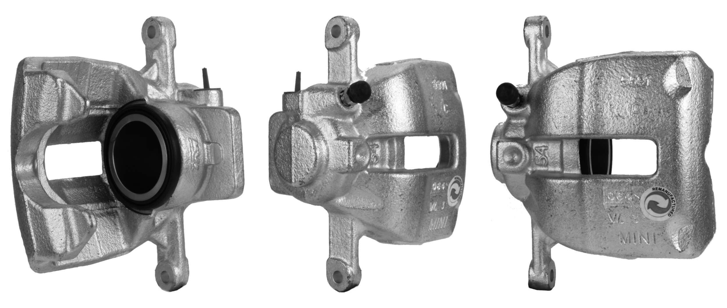 82-1923 ELSTOCK Brake calipers MINI Cast Iron, Front Axle Left, in front of axle, for vehicles without sports package