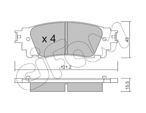 22153 CIFAM prepared for wear indicator Thickness 1: 15,5mm Brake pads 822-1041-0 buy