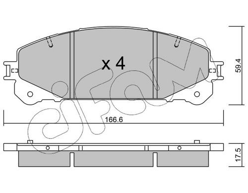 24452 CIFAM excl. wear warning contact, not prepared for wear indicator Thickness 1: 17,5mm Brake pads 822-938-0 buy
