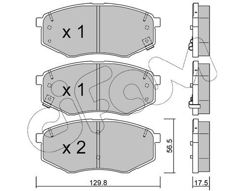 CIFAM 822-942-0 Brake pad set with acoustic wear warning