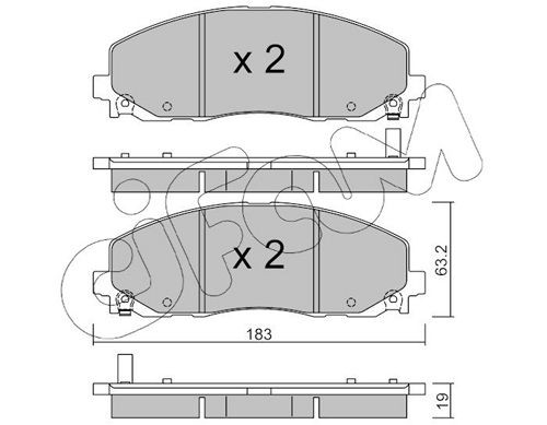 CIFAM 822-946-0 Brake pad set with acoustic wear warning