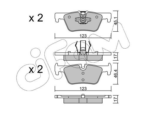 CIFAM 822-962-0 Brake pad set prepared for wear indicator