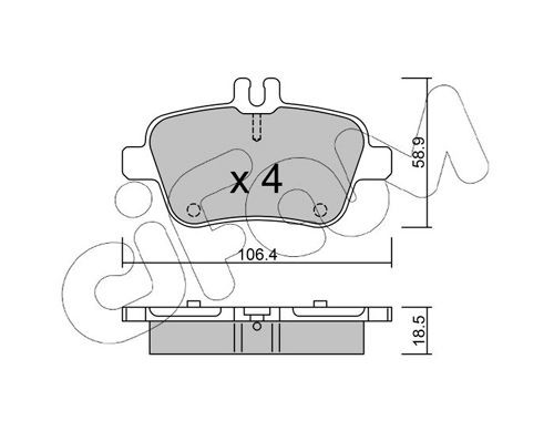 CIFAM 822-966-0 Brake pad set prepared for wear indicator