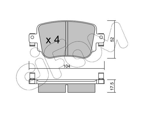Audi A1 Brake pad 10276076 CIFAM 822-980-0 online buy