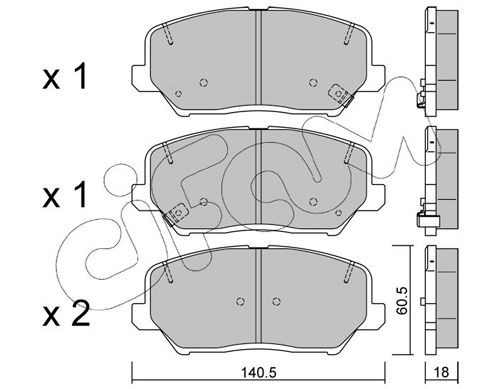 24915 CIFAM with acoustic wear warning Thickness 1: 18,0mm Brake pads 822-997-0 buy
