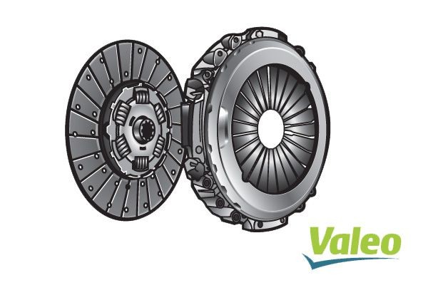 321214Z VALEO NEW ORIGINAL KIT2P without clutch release bearing, with automatic adjustment, 430mm Ø: 430mm Clutch replacement kit 827521 buy