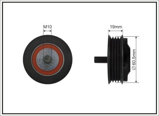 CAFFARO Ø: 61mm, Width: 15mm Tensioner pulley, v-ribbed belt 83-25 buy