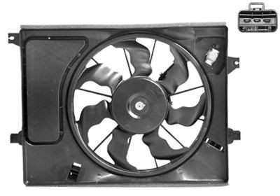 VAN WEZEL 8332746 Fan, radiator with radiator fan shroud, with electric motor