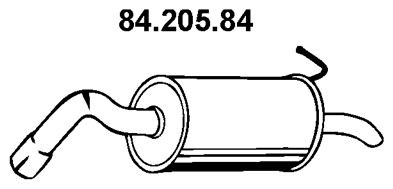 EBERSPÄCHER Length: 910mm Length: 910mm Muffler 84.205.84 buy