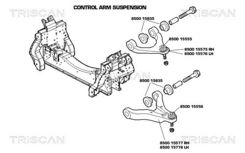 TRISCAN 850015835 Control Arm- / Trailing Arm Bush 5 0033 6356