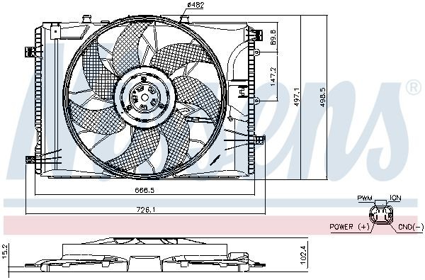 OEM-quality NISSENS 85740 Radiator cooling fan