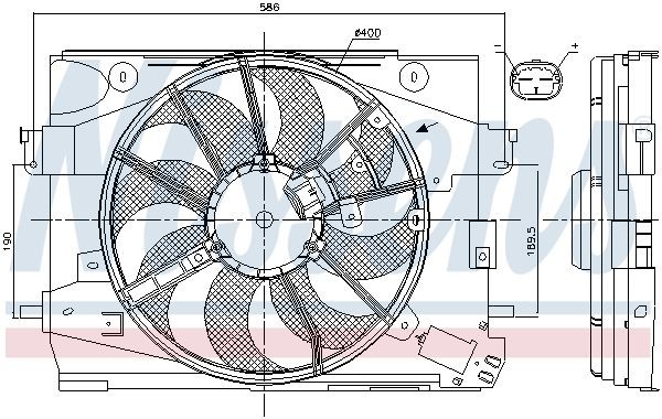 OEM-quality NISSENS 85892 Radiator cooling fan