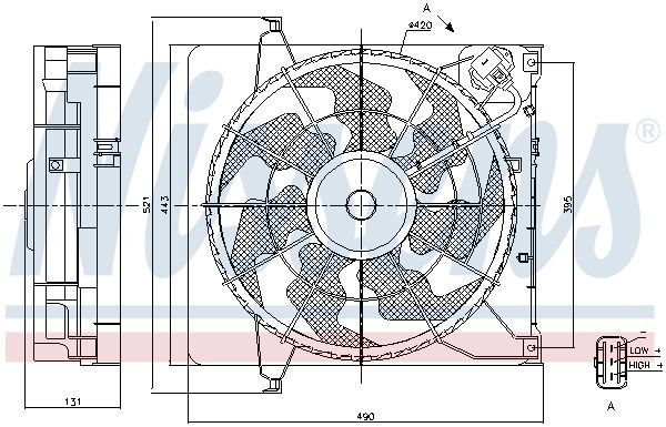 OEM-quality NISSENS 85896 Radiator cooling fan