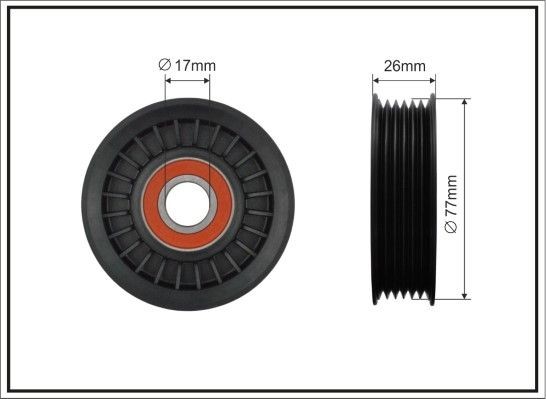 CAFFARO 86-00 Timing belt tensioner pulley 13 40 512