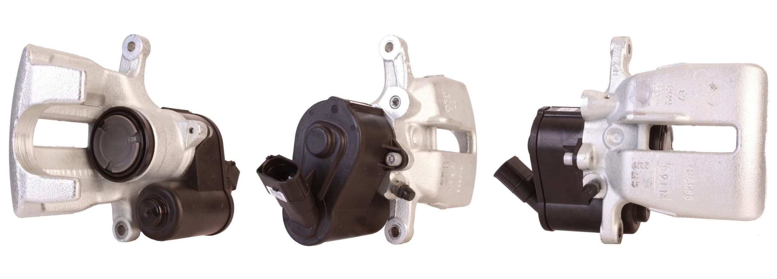 ELSTOCK 86-2171 Brake caliper Cast Iron, Rear Axle Left, behind the axle, for vehicles with electric parking brake