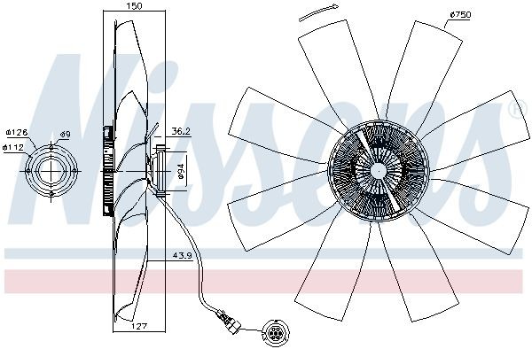 OEM-quality NISSENS 86027 Radiator cooling fan