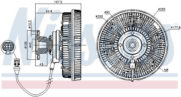 OEM-quality NISSENS 86037 Engine fan clutch